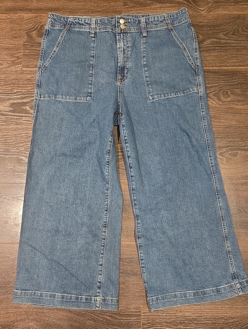 ❤️ GAP HIGH RISE WIDE LEG CROP JEANS, 16 (33)